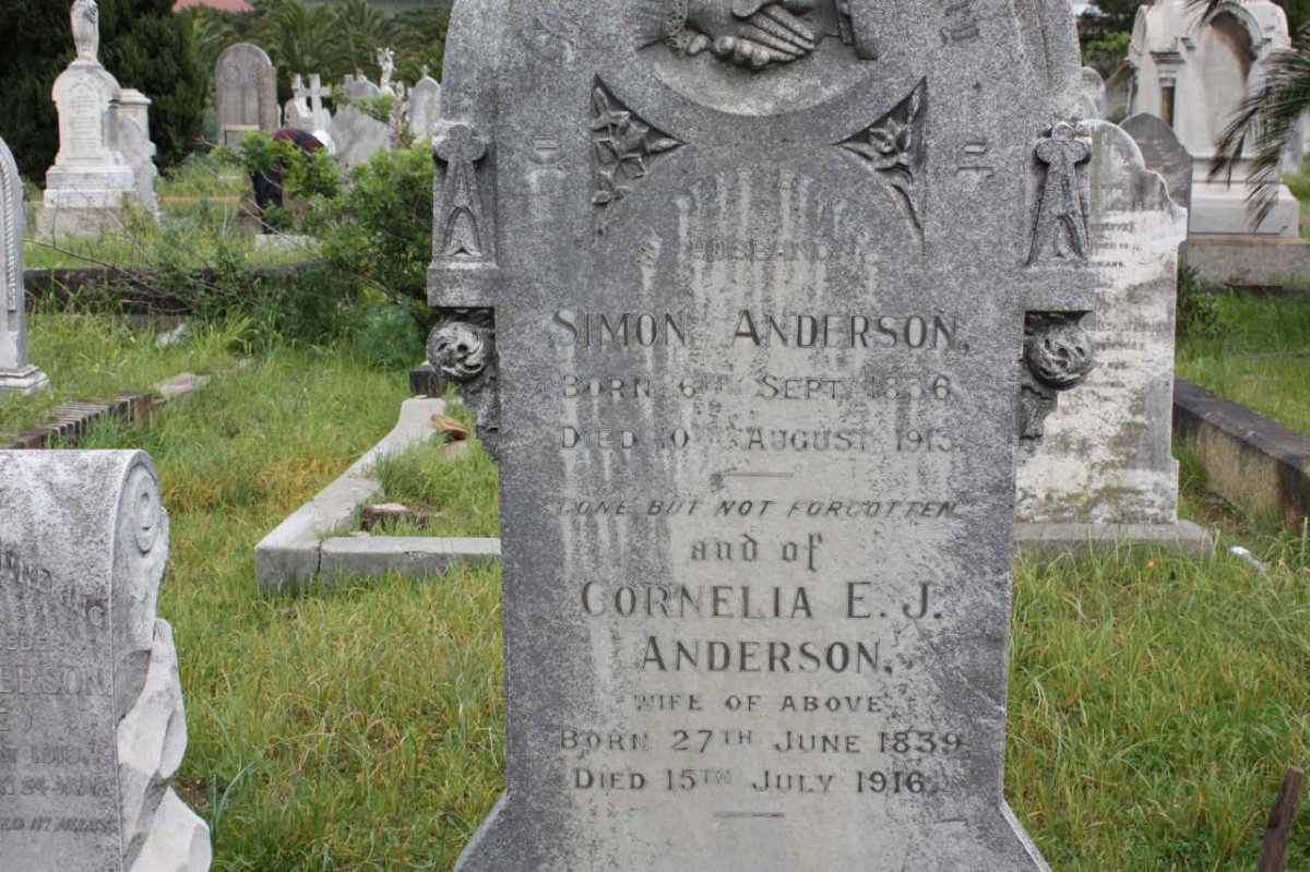ANDERSON Simon 1836-1913 &amp; Cornelia E.J. 1839-1916