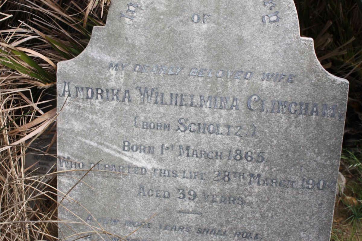 CLINGHAM Andrika Wilhelmina nee SCHOLTZ 1865-1904