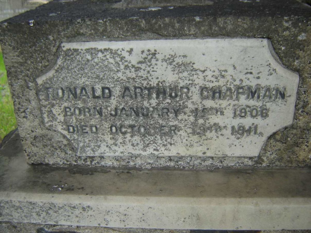 CHAPMAN Ronald Arthur 1908-1911