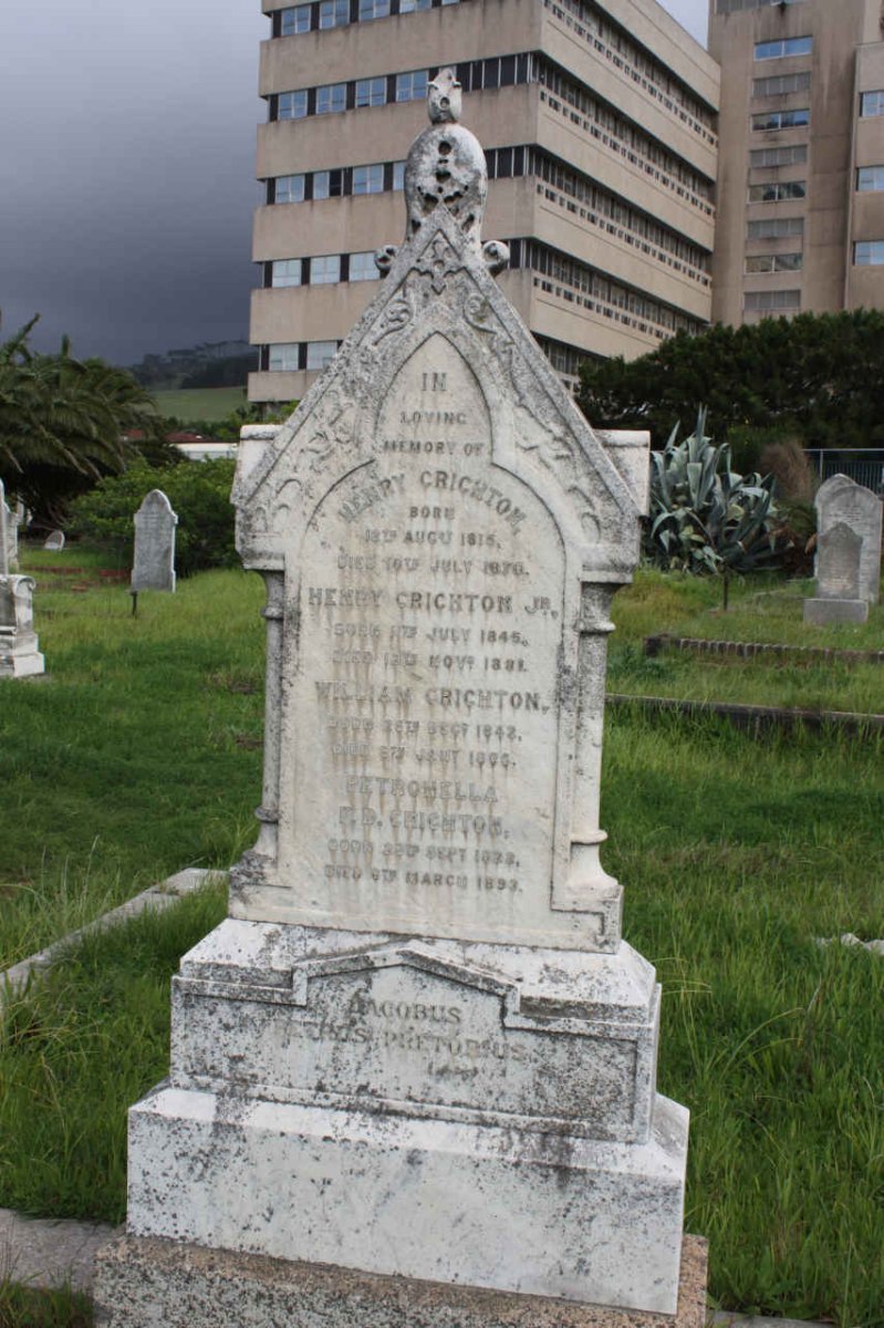 CRICHTON Henry 1815-1870 :: CRICHTON Henry Jr. 1845-1881 :: CRICHTON William 1842-1906 :: CRICHTON Petronella F.D. 1822-1893