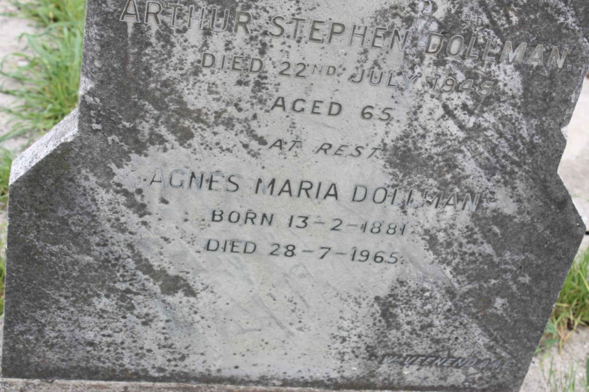 DOLLMAN Arthur Stephen -1945 &amp; Agnes Maria 1881-1965