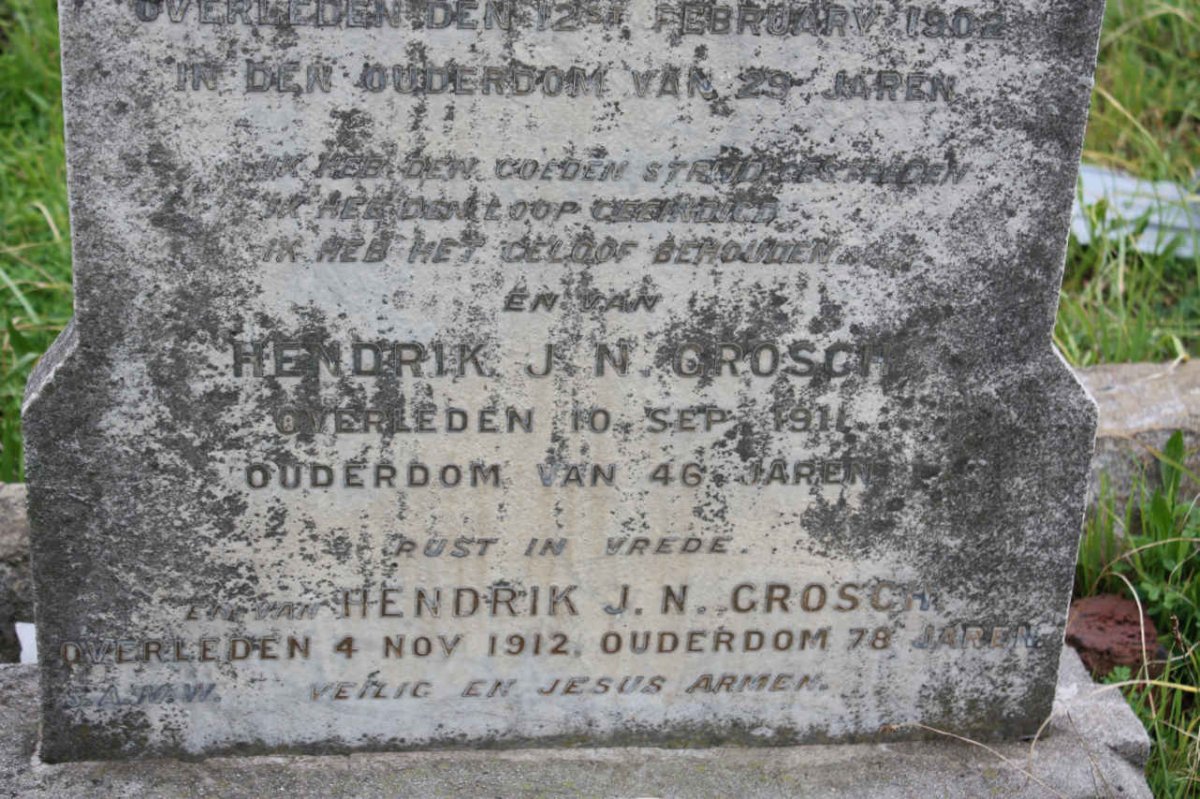 GROSCH Hendrik J.N.  -1911  :: GROSCH Hendrik J.N. -1912