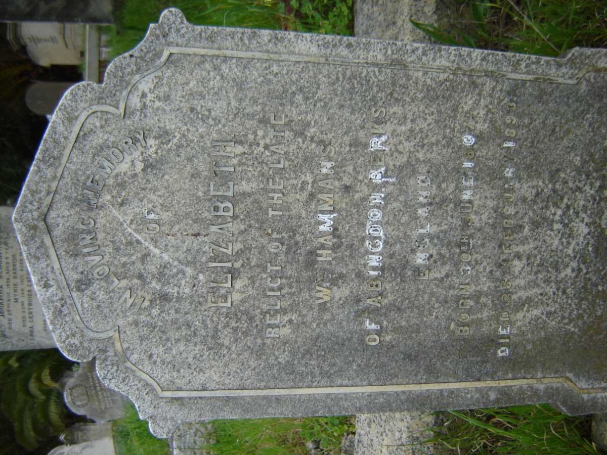 HAMMANS Elizabeth 1807-1893