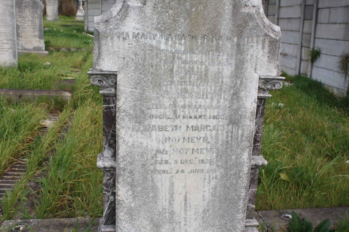 HOFMEYR  Anna Martina Catharina -148?? :: HOFMEYR J.H. 1824-1900 :: HOFMEYR Elizabeth Margaretha nee HOFMEYR 1826-1914
