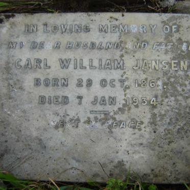 JANSEN Carl William 1861-1934