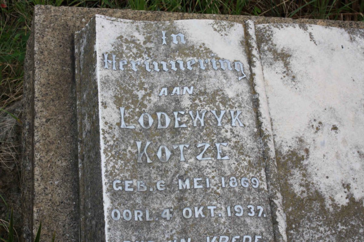 KOTZE Lodewyk 1869-1937
