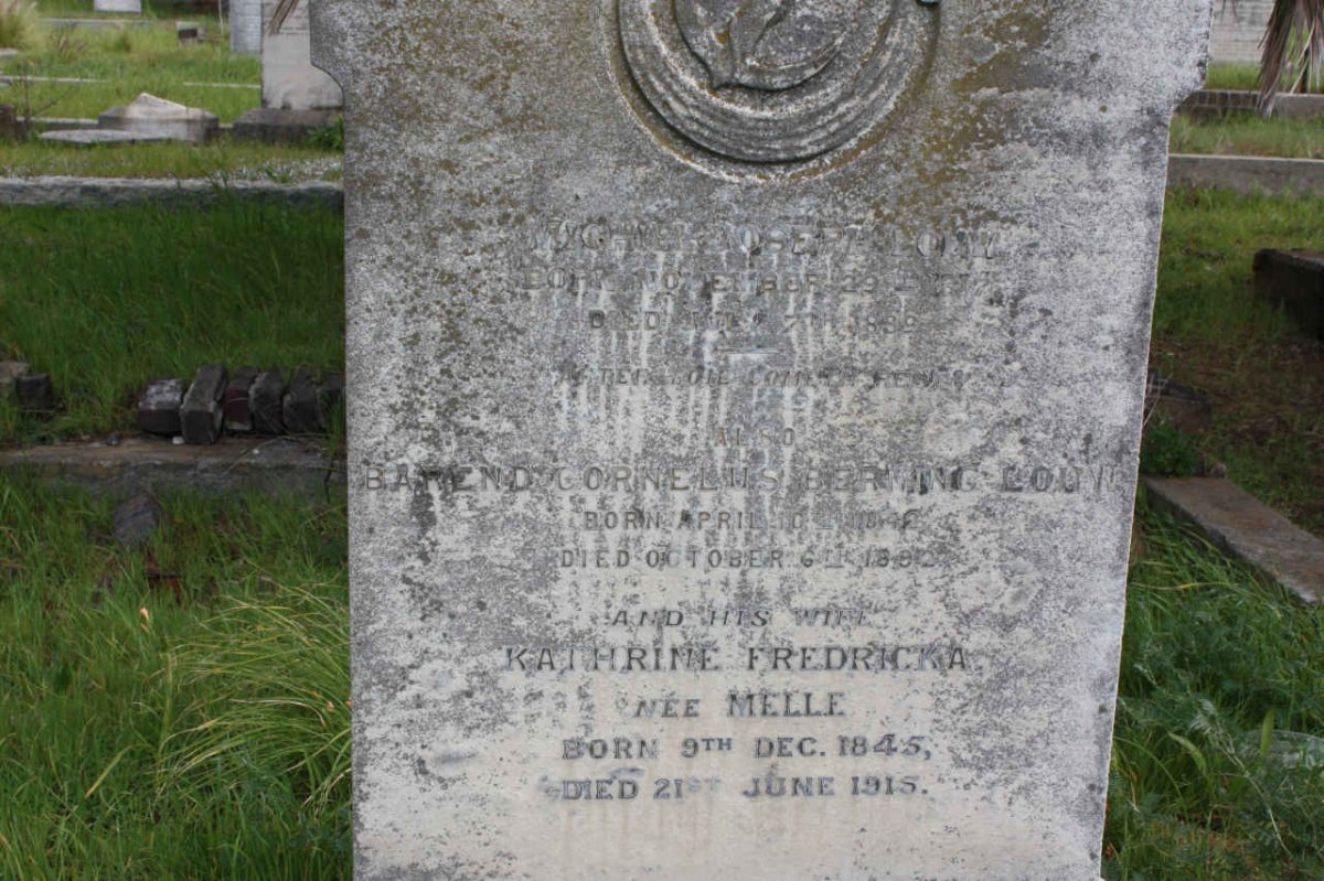 LOUW Michael Joseph 1817-1889 :: LOUW Barend Cornelius Berning 184?-1892 &amp; Kathrine Fredricka MELLE 1845-1915