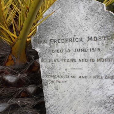 MOSTERT Jan Frederick -1919