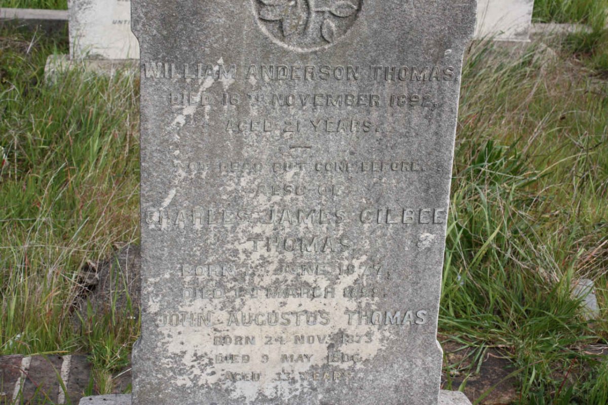 THOMAS William Anderson -1892 :: THOMAS  Charles James Gilbee 1877-1899 :: THOMAS John Augustus 1873-1906