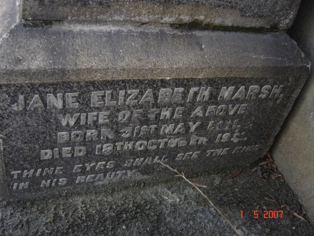 MARSH Jane Elizabeth ??-19??