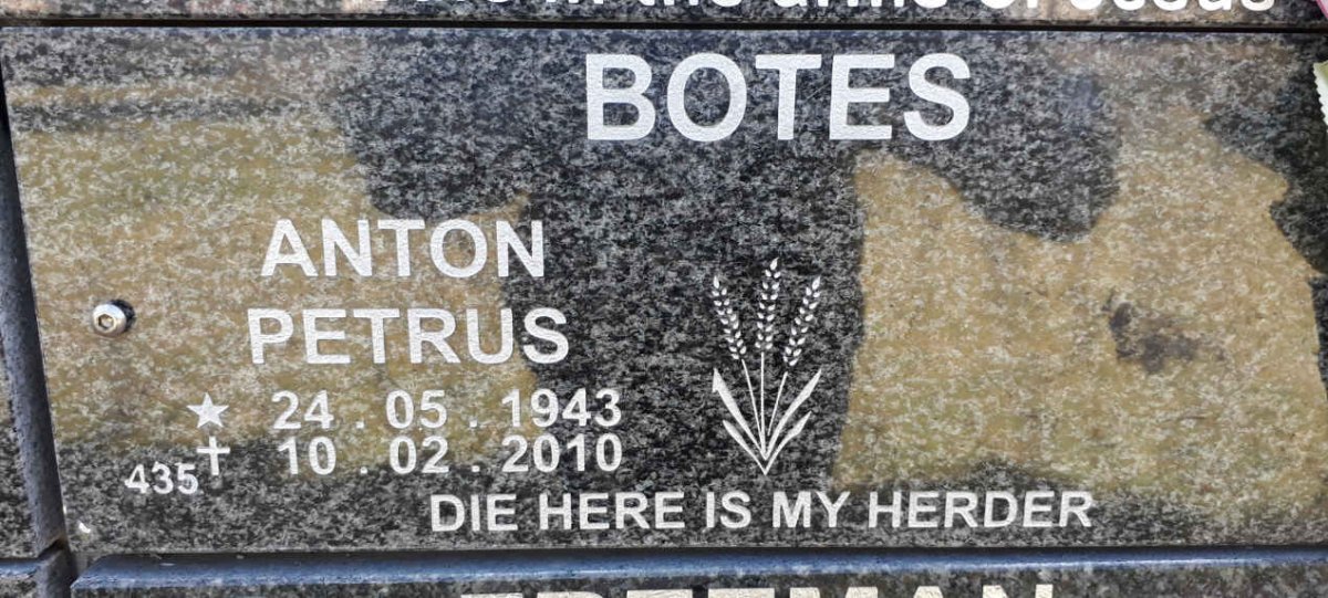 BOTES Anton Petrus 1943-2010