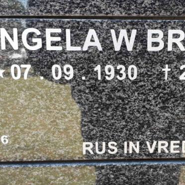 BRADSHAW Engela W. 1930-2016