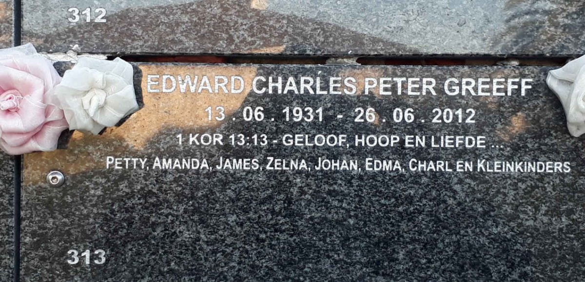 GREEFF Edward Charles Peter 1931-2012