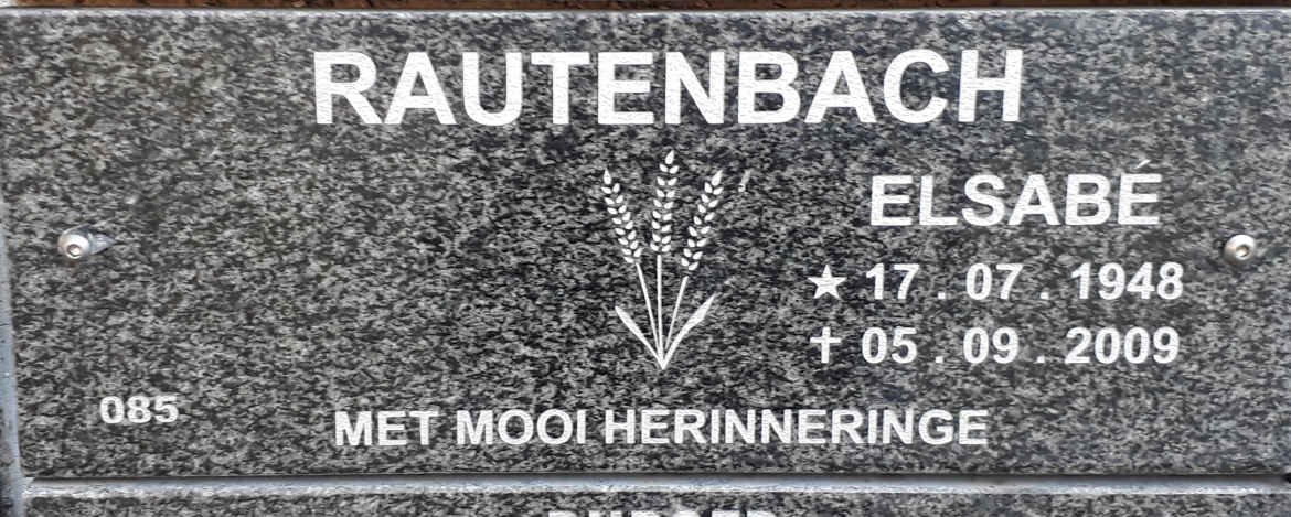 RAUTENBACH Elsabe 1948-2009