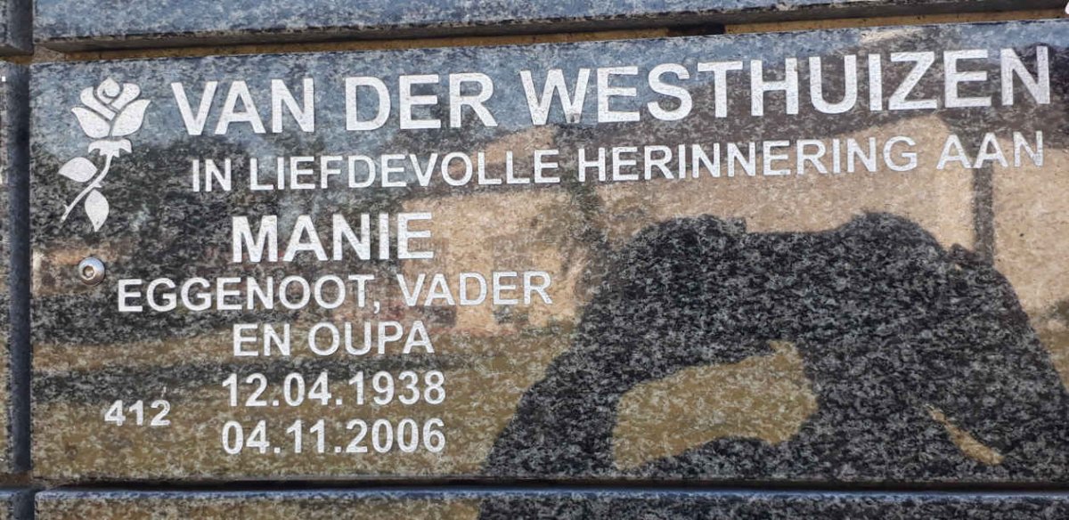 WESTHUIZEN Manie, van der 1938-2006