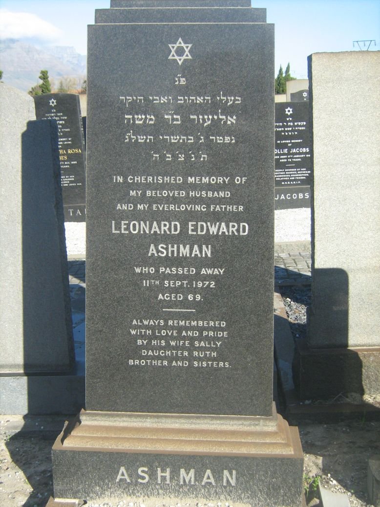 ASHMAN Leonard Edward -1972