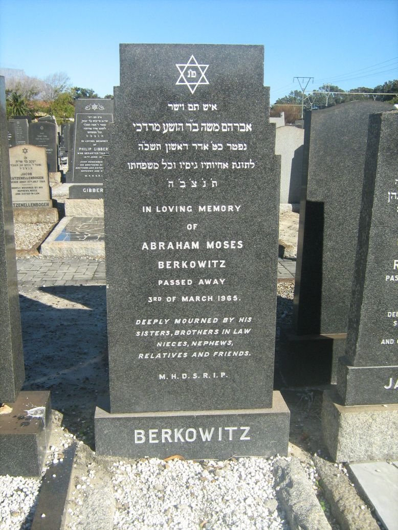 BERKOWITZ Abraham Moses -1965