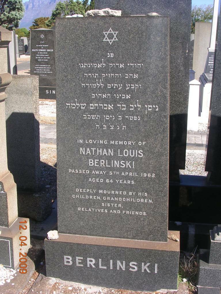 BERLINSKI Nathan Louis -1962
