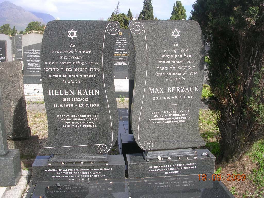BERZACK Max 1910-1965 :: KAHN Helen nee BERZACK 1935-1979
