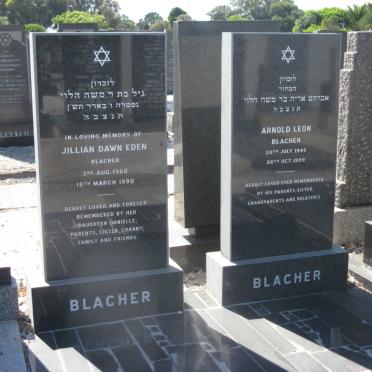 BLACHER Arnold Leon 1945-1959 &amp; Jillian Dawn Eden 1960-1990