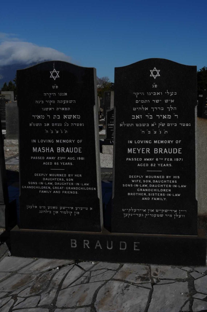BRAUDE Meyer -1971 &amp; Masha -1981