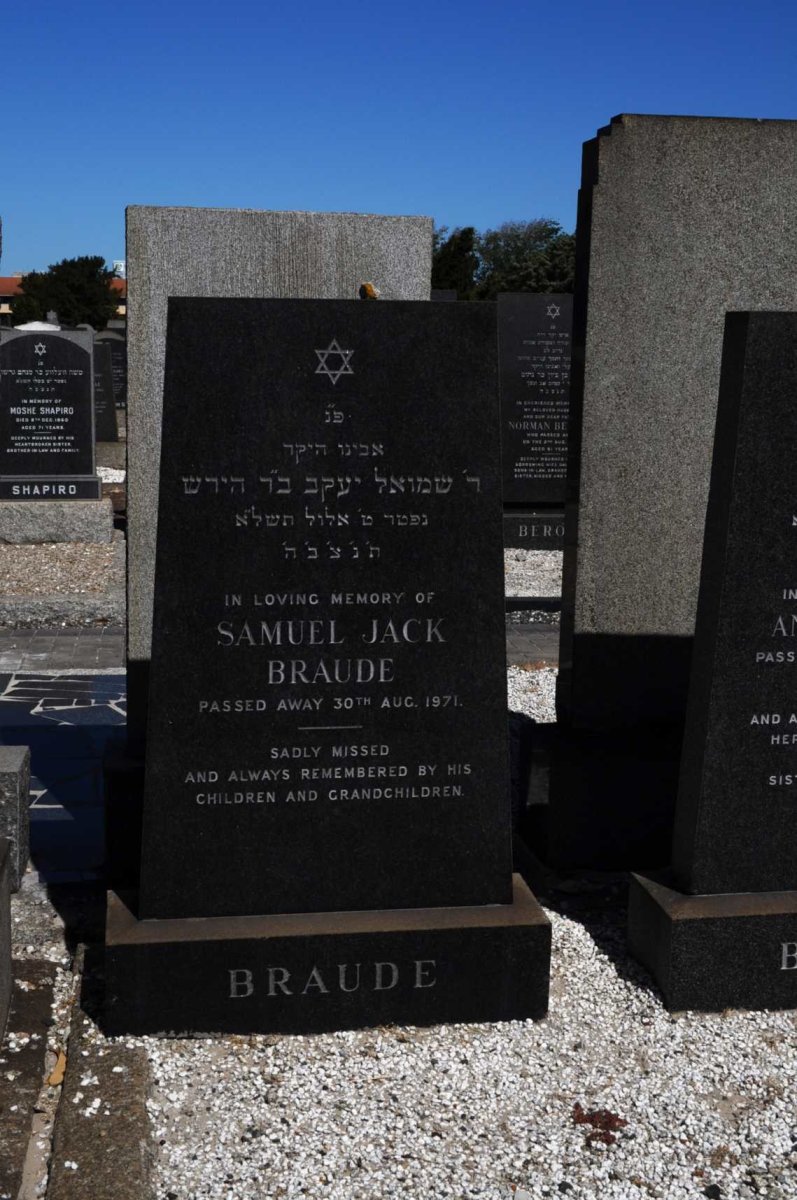 BRAUDE Samuel Jack -1971