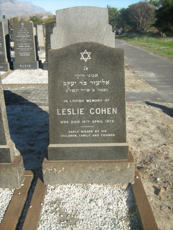 COHEN Leslie -1972