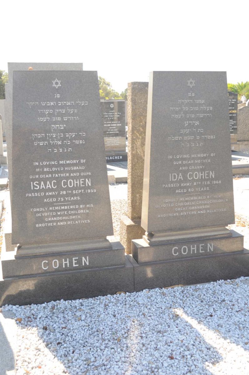 COHEN Isaac -1959 &amp; Ida -1968