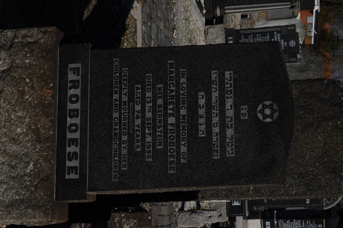 FROBOESE Margarete nee BERNSTEIN -1956