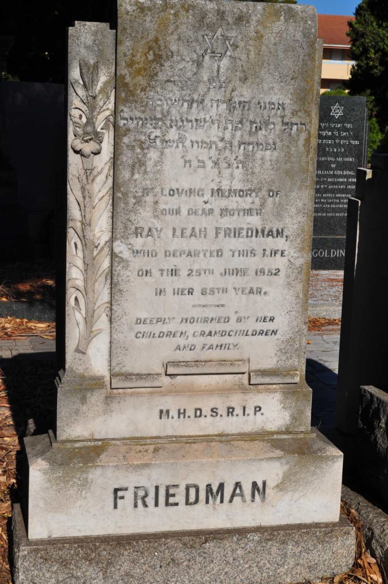 FRIEDMAN Ray Leah -1952
