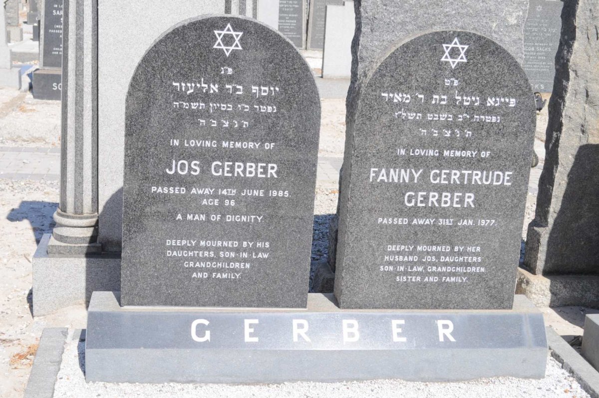 GERBER Jos -1985 &amp; Fanny Gertrude -1977