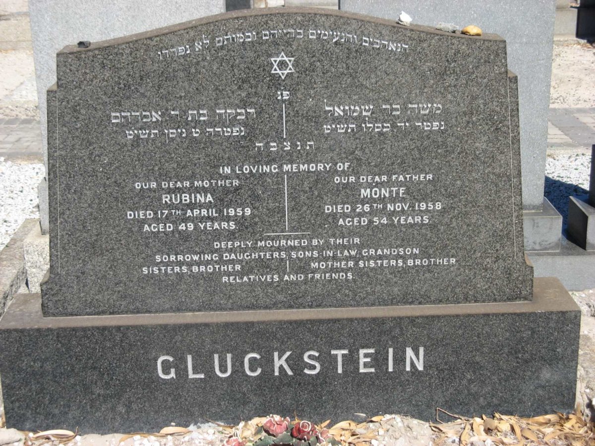 GLUCKSTEIN Monte -1958 &amp; Rubina -1959