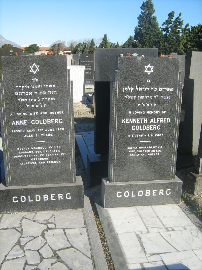 GOLDBERG Kenneth Alfred 1945-2003 &amp; Anne -1970