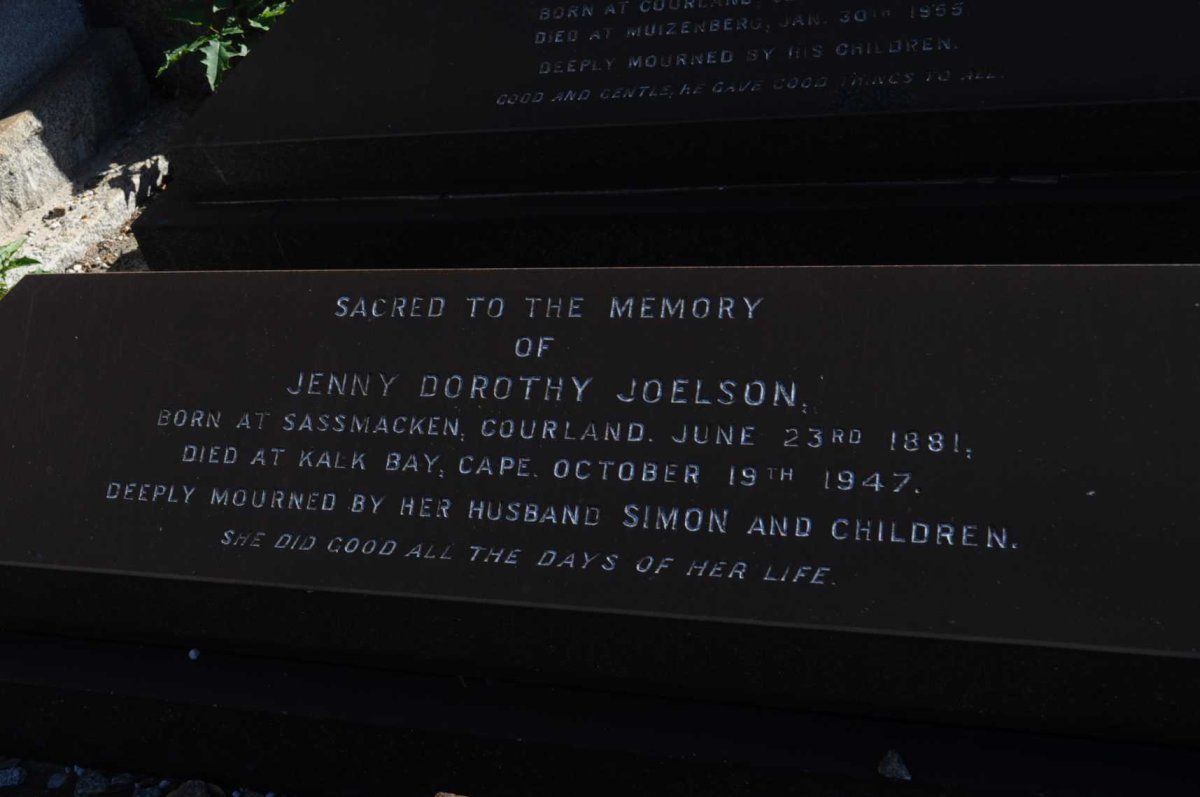 JOELSON Jenny Dorothy 1881-1947