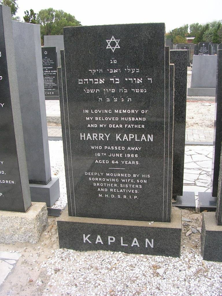 KAPLAN Harry -1966