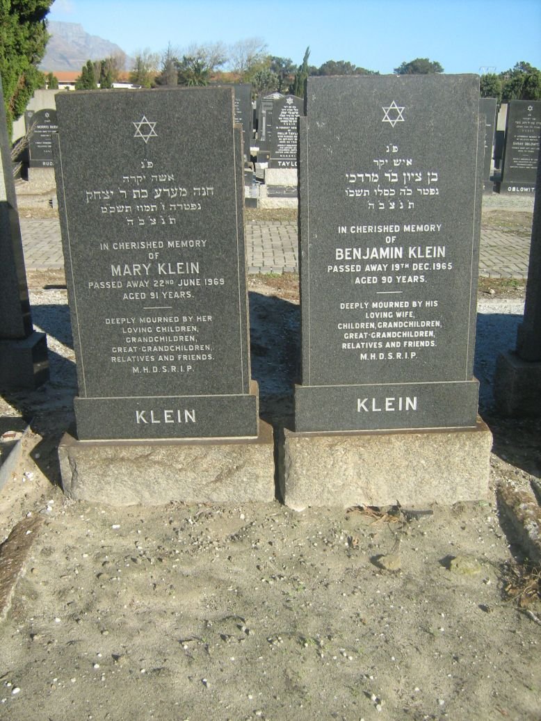 KLEIN Benjamin -1965 &amp; Mary -1969