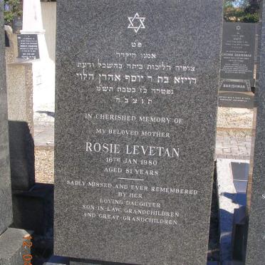LEVETAN Benjamin -1961 &amp; Rosie -1980