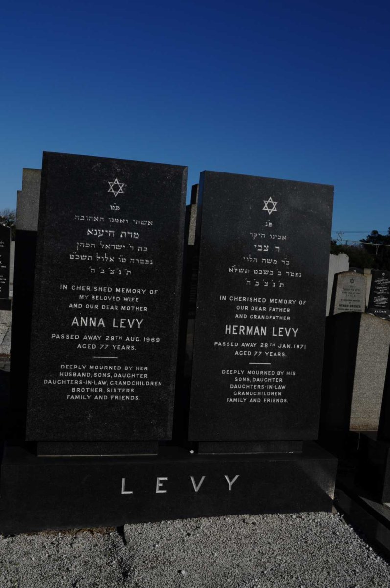LEVY Herman -1971 &amp; Anna -1969