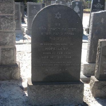 LEVY Hope 1936-1958