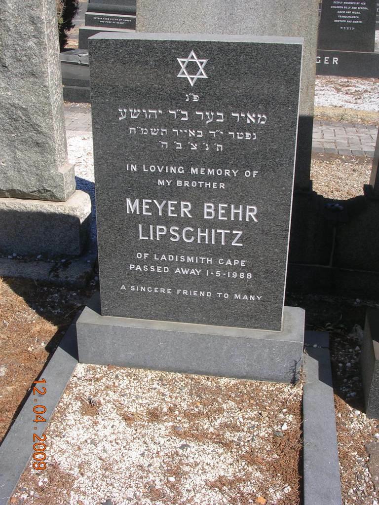 LIPSCHITZ Meyer Behr -1988
