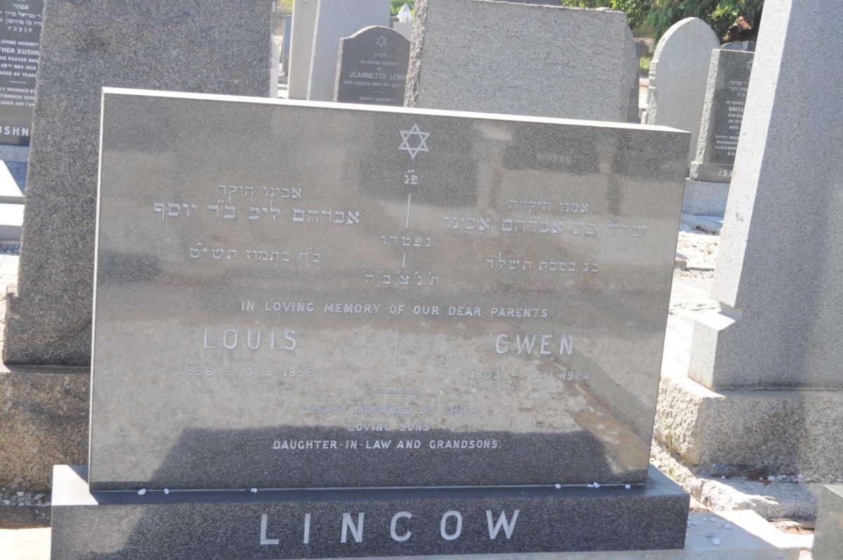 LINCOW Louis 1896-1959 &amp; Gwen 1903-1974