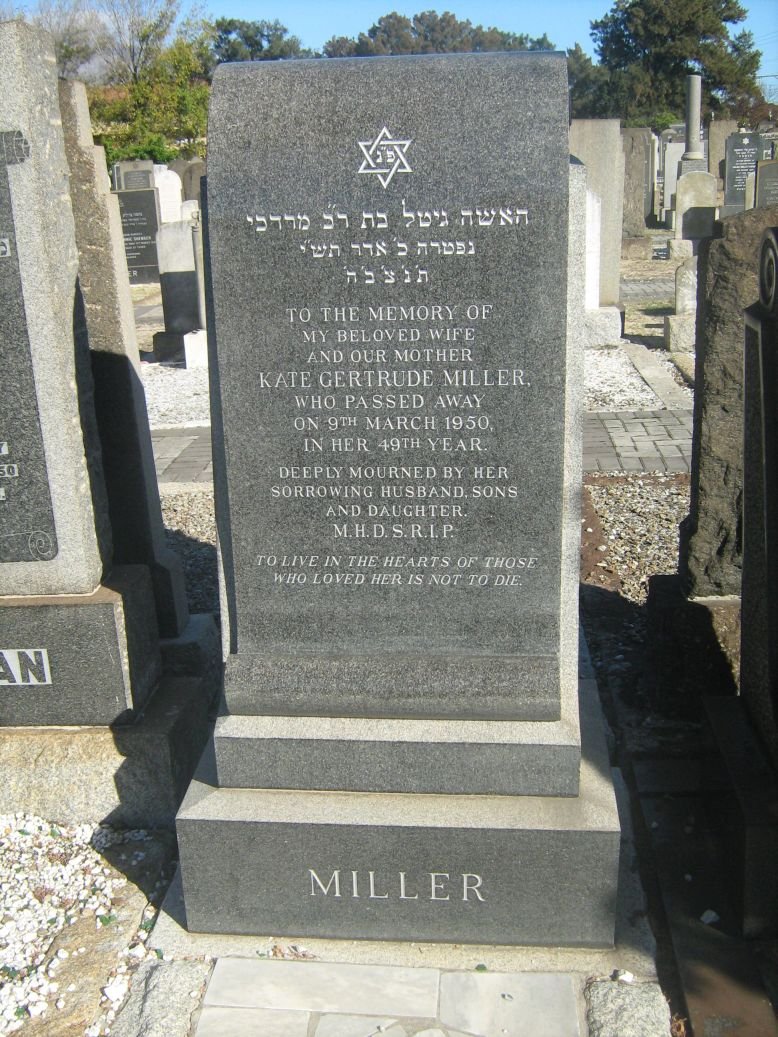 MILLER Kate Gertrude -1950
