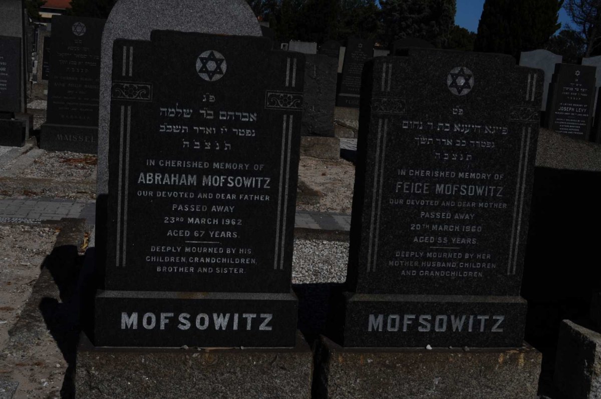 MOFSOWITZ Abraham -1962 &amp; Feige -1960