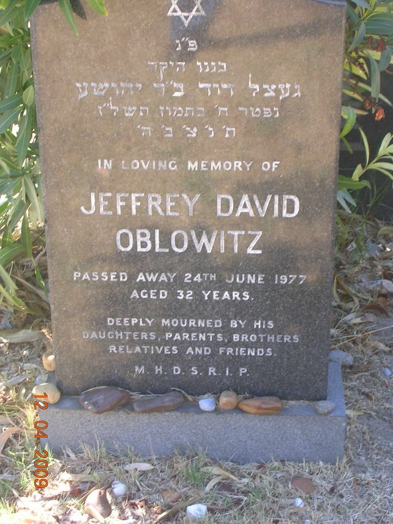 OBLOWITS Jeffrey David -1977