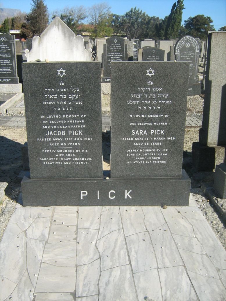 PICK Jacob -1961 &amp; Sara -1969