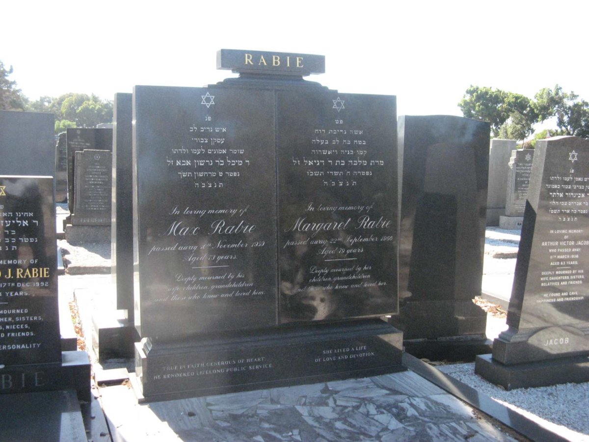 RABIE Max -1959 &amp; Margaret -1966