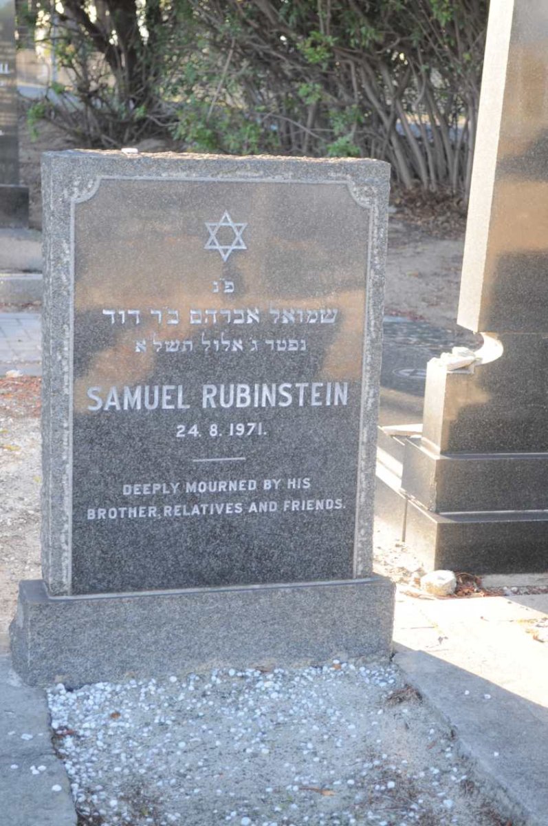 RUBINSTEIN Samuel -1971