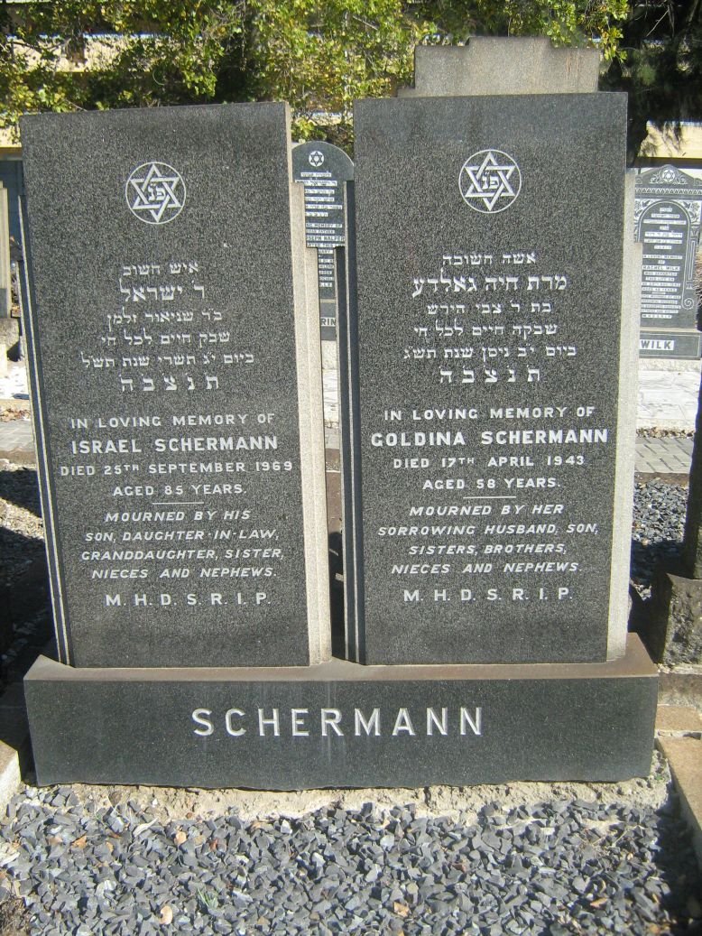 SCHERMANN Israel -1969 &amp; Goldina -1943