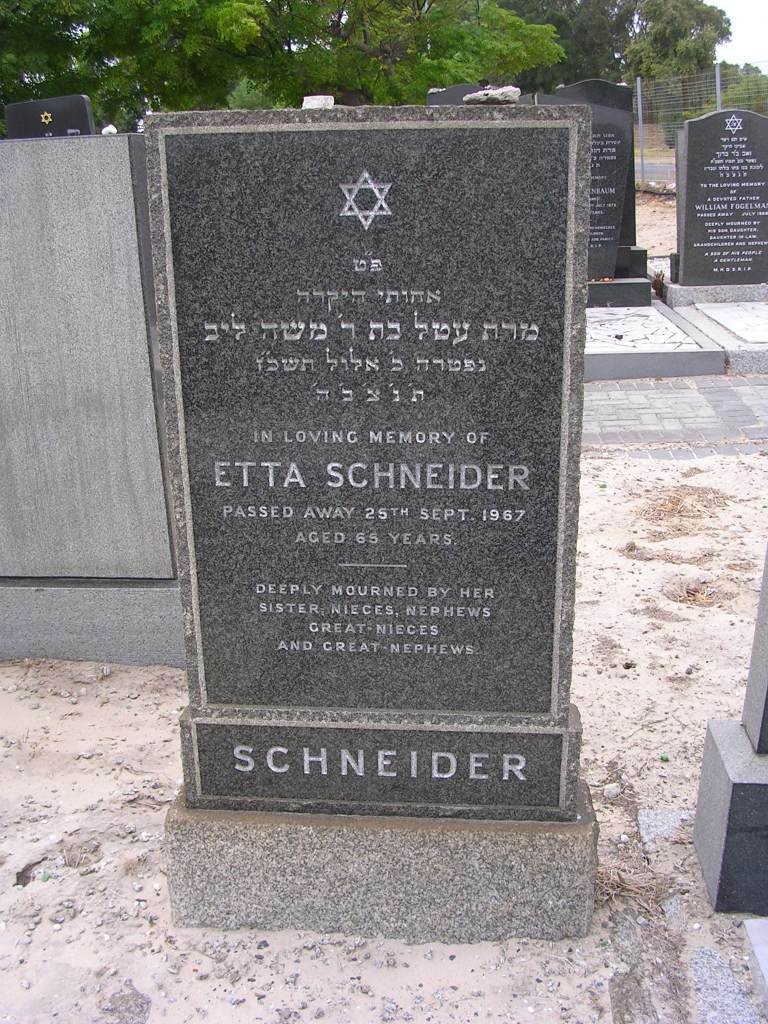 SCHNEIDER Etta -1967