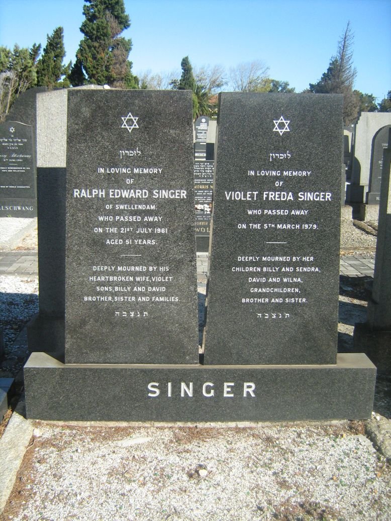 SINGER Ralph Edward -1961 &amp; Violet Freda -1979